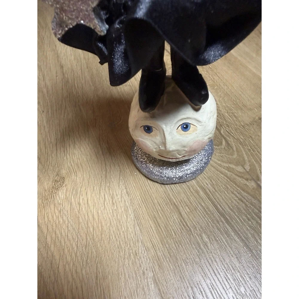 Halloween Cat W Dangling Stars Moon Face By Heather Myers Harvey 11